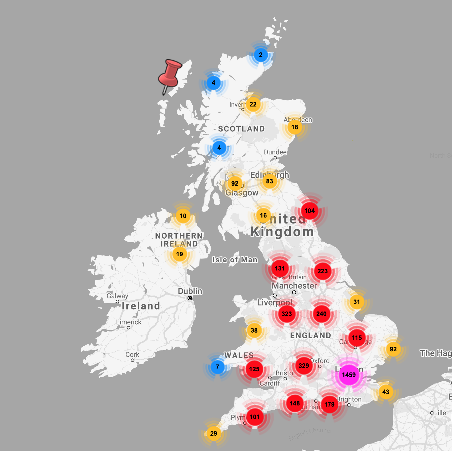 Covid groups map