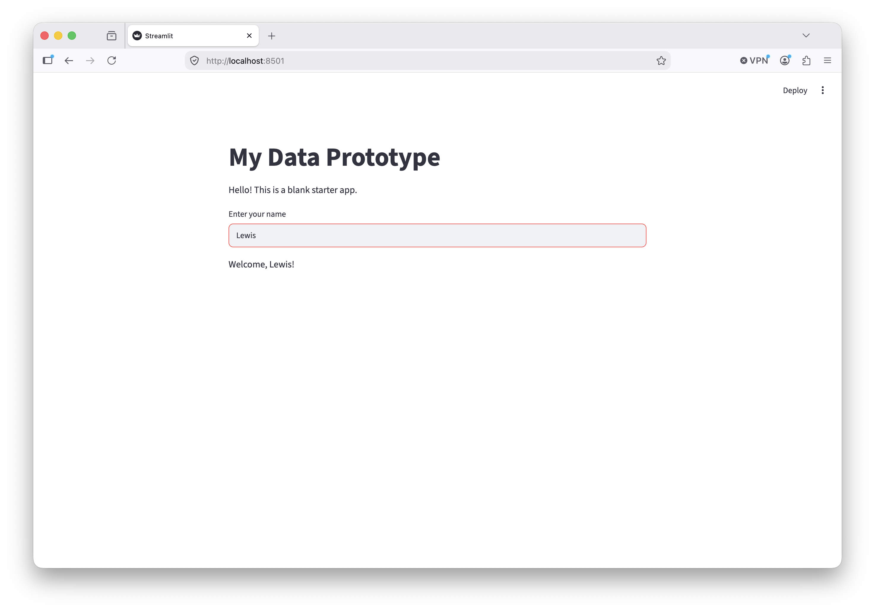 New app in browser