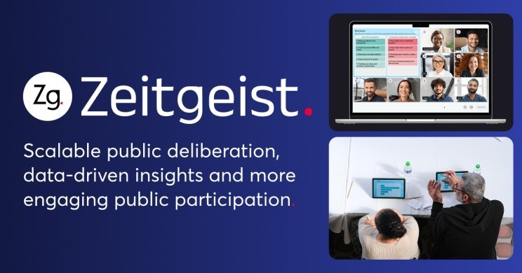 A small poster for Zeitgeist - a digital product that delivers scalable public engagements